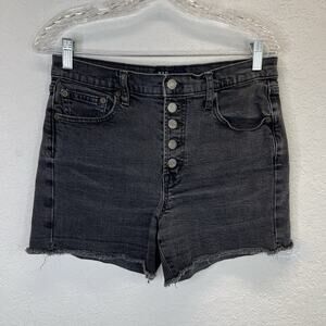 Gap Denim 4” Shorts High Rise Button Fly Size 28 Regular black, summer, comfort